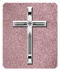 Silver Single Cross Shimmer Orchid